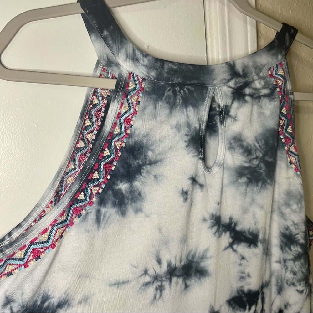 Torrid Embroidered Tie Dye High Neck Tank Top - Picture 11 of 11